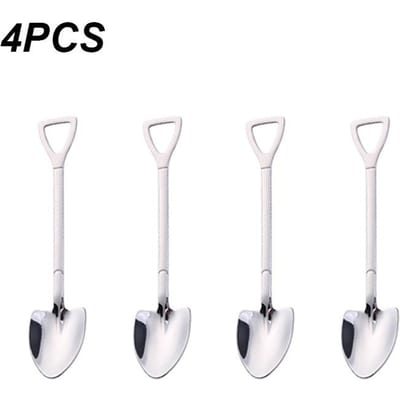 4 stuks Creatieve Roestvrijstalen Schep Watermeloenlepel, IJs Dessert Schep, Huishoudelijk Bestek 4pcs B