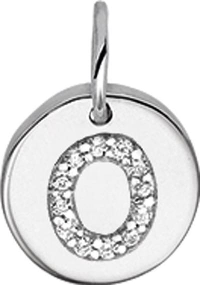 The Jewelry Collection Bedel Letter O Zirkonia - Zilver