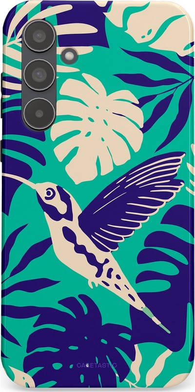 Casetastic Hoesje Geschikt voor Samsung A55 - Stijlvolle Beschermende Duo-layer Case - Paradijs Kolibrie