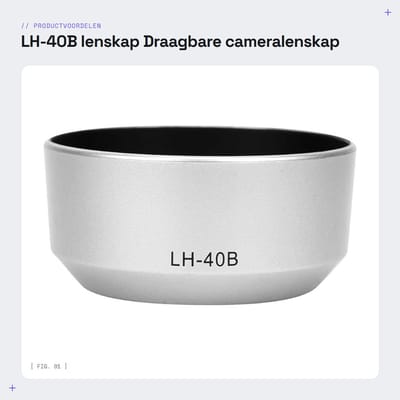 Dailygoods- Lenskap Draagbaar - Cameralenskap - Zwart Kunststof - Voor M.ZUIKO 12-40 mm F2.8 - Vermijdt Verblinding - Gewicht 14g - Lenshood