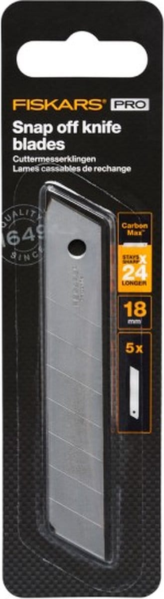 Fiskars CarbonMax Serie - Breekmes - 18mm - 5 stuks - Professioneel
