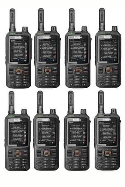 Set van 8 Inrico T320 V2 4G LTE Zello Portofoons, GPS, Wifi