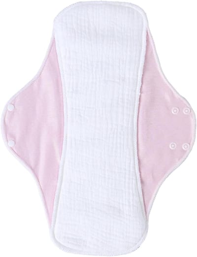 Herbruikbaar Maandverband - Wasbaar Doekje - Menstruatie Hygiëne - Ademende Textuur - L-formaat 22x28cm - Grijs Geel Groen