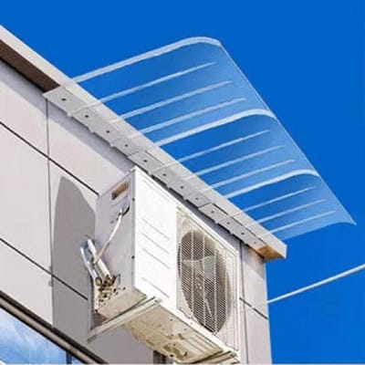 Deurluifel - Regenhoes Dakrand - Entree Beschermen - Zelfreinigend Polycarbonaat - 50 x 120 cm - Transparant