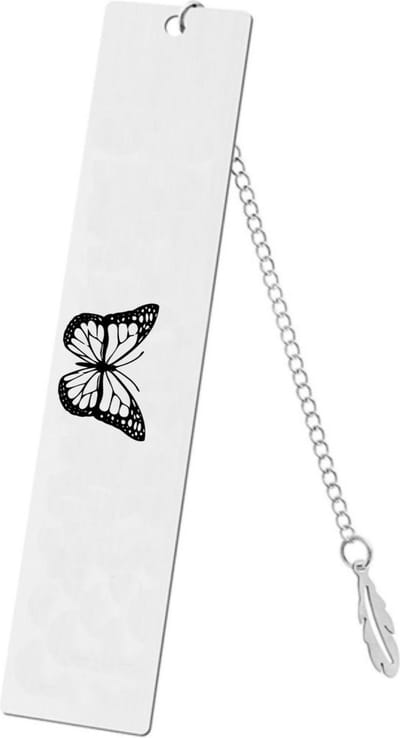 Akyol - vlinder boekenlegger - Vlinder - vlinder liefhebber - gegraveerde sleutelhanger - vlinder decoratie - cadeau - gepersonaliseerd - vlinder accessoires - butterfly - sleutelhanger met naam
