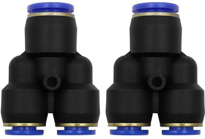 Cosensi- Tweewegverdeler 12mm - Push-fit Aansluiting - Corrosiebestendig - Eenvoudige Installatie - Levensduur Verlengend - Lekvrije Verbinding - Verdeler