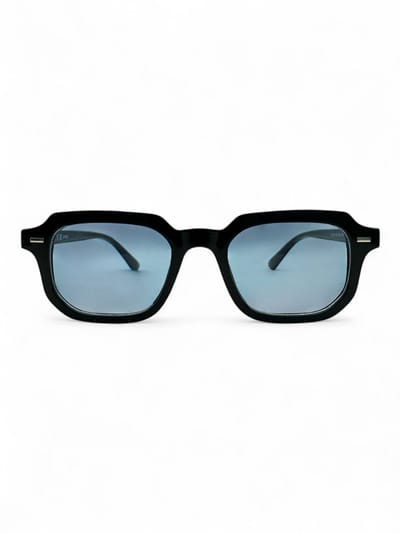 The Brand Remarkable – Zonnebril Unisex – Zonnebril Dames – Zonnebril Heren – Ronde Zonnebril – Blauw / Zwart – UV400 – Trendy & Comfortabele Zonnebril – Designer Zonnebril – Mode Zonnebril 2025 – Inclusief Beschermhoes – Gradient Look