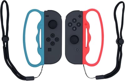 Boksen Grip met Handriemen voor NS Switch Joy-Con - Ideaal voor Fitness en Boksspel in Blauw en Rood