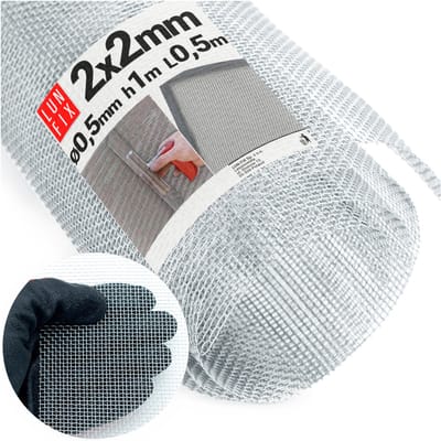 LUN FIX - Draadgaas 2x2 mm Ø0,5mm - 1x0,5m - Fijnmazig - Insectenbescherming