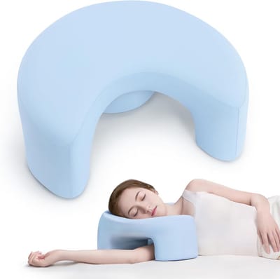 Nekkussen Traagschuim - Orthopedisch Kussen - Rustige Nachtrust - Voorkomt Tintelende Armen - 52 x 42 x 17 cm - Blauw