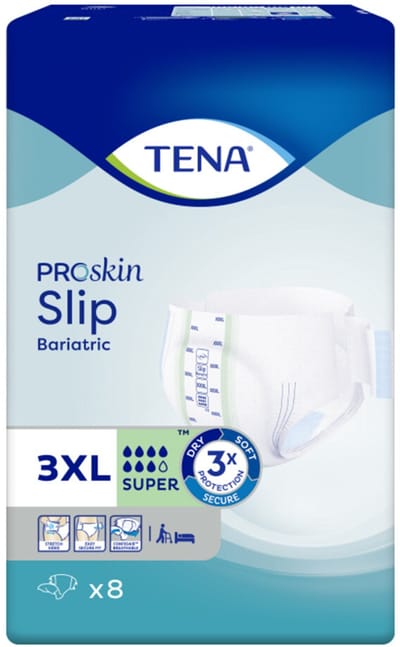 TENA Proskin Slip Bariatric Super 3XL - 2 x 8 stuks - Voordeelverpakking