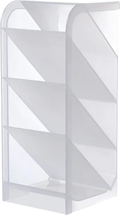 QUVIO Pennenbakje plastic / Bureau organizer / Pennenhouder / Bureaustandaard - Transparant