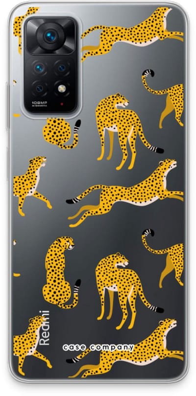 Case Company® - Hoesje geschikt voor Xiaomi Redmi Note 11 Pro hoesje - Luipaard - Soft Cover Telefoonhoesje - Bescherming aan alle Kanten en Schermrand