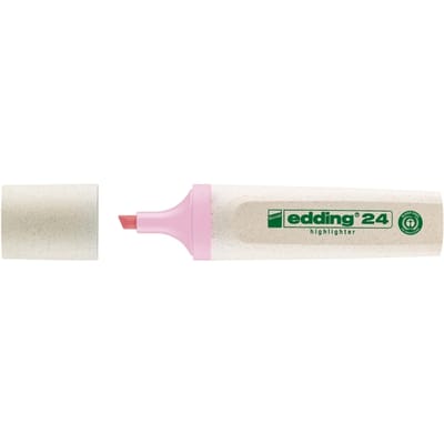 Edding EcoLine 24, 1 stuk(s), Roze, Beitelvormige punt, Roze, Wit, Koker, 2 mm