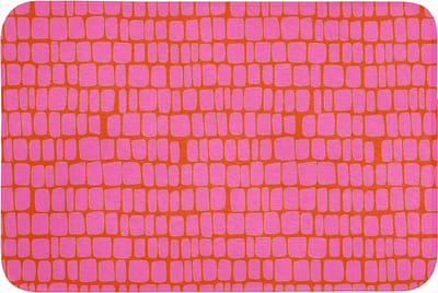 WC mat 90x60 cm - Antislip - Organisch - Raster - Roze - Toiletmat - Vloermat - Douchemat - Toilet tapijt - Toiletmatten
