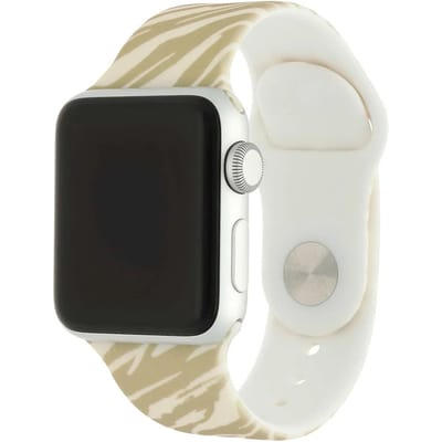 123watches print bandje - siliconen - zebra bruin - 44 · 45 · 46 & 49 mm - Geschikt voor Apple Watch series 1/2/3/4/5/6/7/8/9/10/11/12/SE/SE2/SE3/Ultra/Ultra 2/Ultra 3/Ultra 4