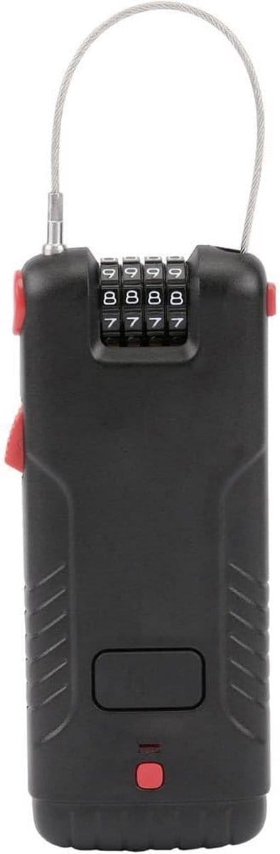 Universeel Slot Alarm - Insteekslot Beveiliging - Extra Beveiliging - Geïntegreerd Geluid - 61 x 145 cm - Zwart