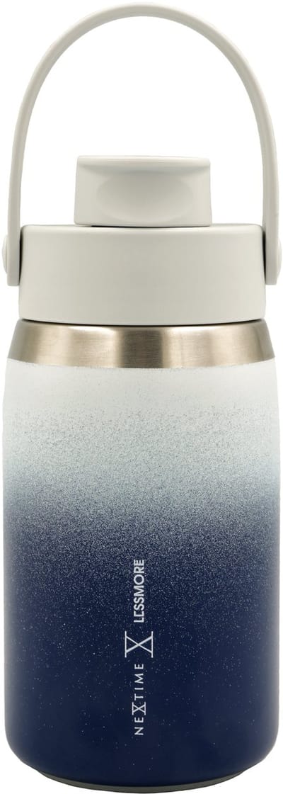 Thermische fles 355ml (12oz)-95% gerecycled roestvrij staal-Midnight Blue 'Canvas fles 12'
