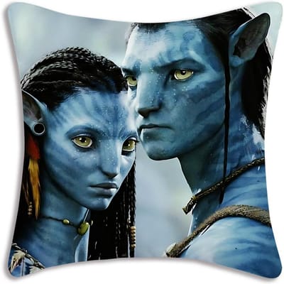 Avatar Water Weg Kussenhoezen Cartoon Sofa Decoratief Huis Dubbelzijdig Bedrukt Kort Pluche Schattige Kussenhoes Peach skin 18*18(CM)-1Pcs