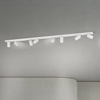 ORION Plafondspot Sean, wit, 8-lamps, staal, aluminium, GU10