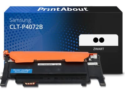 PrintAbout huismerk Toner CLT-P4072B (SU381A) Zwart Multipack 2-pack geschikt voor Samsung
