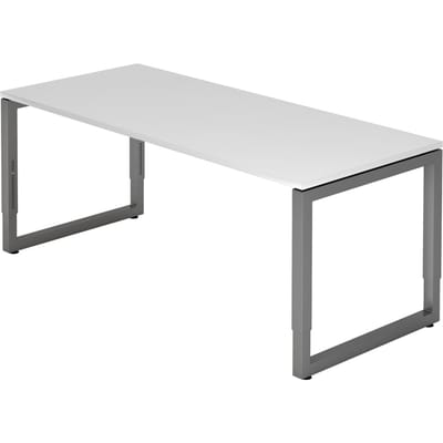 REGO 19 G | Bureau - 180 x 80 Tafelhoogte I In hoogte verstelbaar Wit/Grafiet