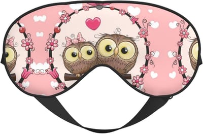 Uil Oogmasker - Slaapmasker Verduisterend - Verbeteren Slaapkwaliteit - Dubbelzijdig Patroon - Verstelbare Band - Multicolor