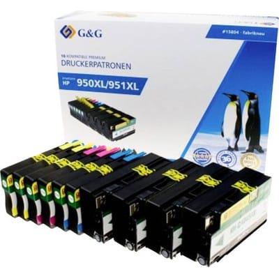 G&G Inktcartridge Compatibel Zwart, Cyaan, Magenta, Geel NP-H-0950XLBK*4/951XLCMY*2 1P950-10