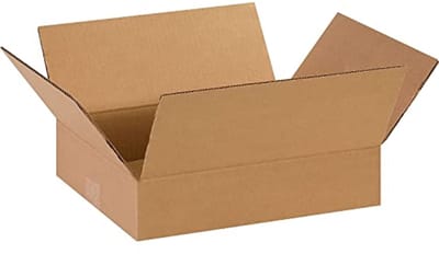 Platte golfkartonnen dozen 14x11x3 - Ideaal voor het verzenden van boeken, fotolijsten en kleding