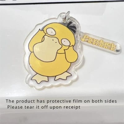 Pokemon Psyduck Cartoon Sleutelhanger Anime Figuur Q Figural Anime Merchandise Decoratie Kleding Tas Decoratie Kinder Verjaardag Cadeaus beige