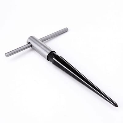 Boor T-vorm - Taps toelopend - Handgereedschap - Gecanneleerd - Koolstofstaal - Afneembaar handvat - Boorhulp