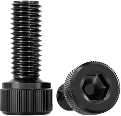 Set van 20 M5 X 20 mm Cilinderschroeven, Zwart, DIN 912 / ISO 4762, Volledige Draad, RVS, A2 V2A, Mechanische Bouten en Zeskantschroeven voor Diverse Toepassingen