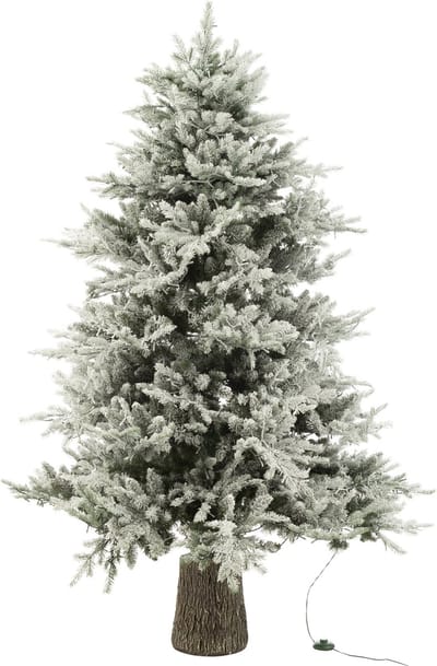 J-Line kerstboom + sneeuw 3000led lichtjes - kunststof - wit - LED lichtjes