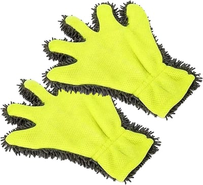 Autowashandschoen - Microvezel handschoen - Auto reinigen - Dubbelzijdig - 28 x 245 cm - Groen