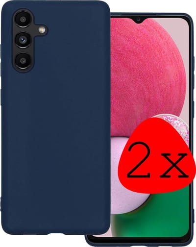 Hoesje 2 Stuks - Geschikt voor Samsung Galaxy A13 5G - Sterk & Shockproof - Case Siliconen - Back Cover - Telefoon Hoes - Donkerblauw