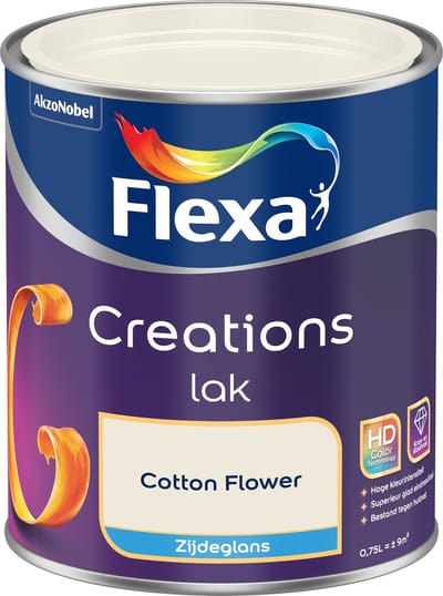 Flexa - Creations Lak Zijdeglans - Cotton Flower - 750 Ml