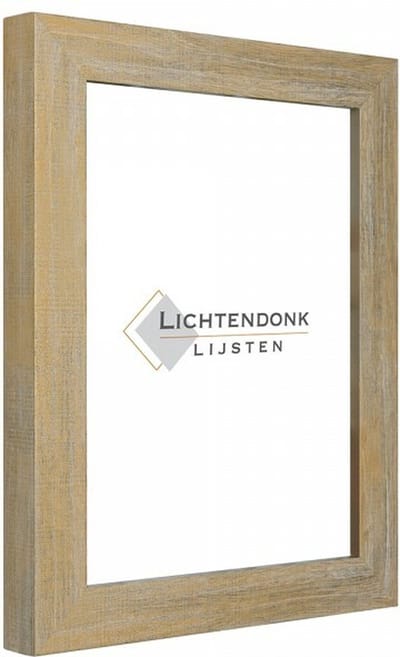 Fotolijst Gold Grey Wash - Fotomaat 10x15 - Ontspiegeld Glas - Art.nr. 55-547