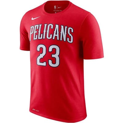 T-shirt à col rond Nike Dri-Fit NBA Pelicans avec logo Davis imprimé pour homme Hauts Rouge 870793-657 M red