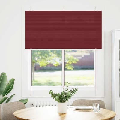 vidaXL - Plissé - rolgordijn - 120x150cm - stofbreedte - 119,4cm - bordeauxrood