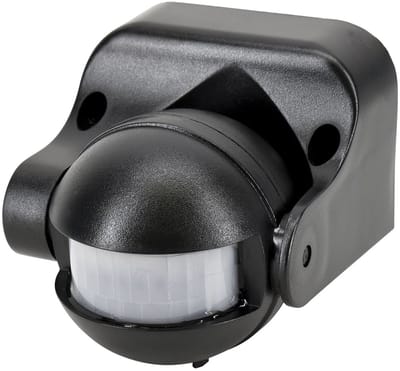 BEMKO Bewegingssensor PIR - 1200W Bewegingsmelder - Voor buiten IP44 - 180° Detectie - Max. 12 M - Zwart