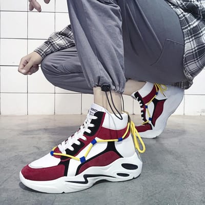 Hoge Enkel Heren Sportlaarzen Zwart Duurzame Buitenzool Tiener Sneakers Superlichte Heren Sportschoenen 31 -45 Hardloopsneakers Tennis 9 gray