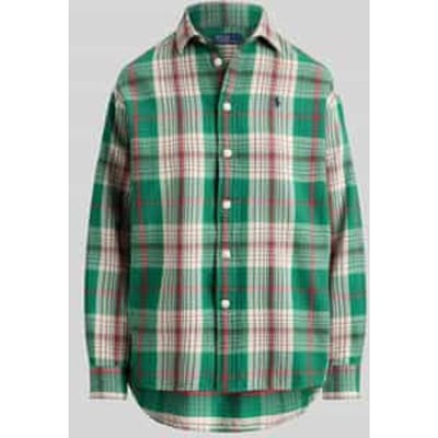 regular fit overhemdblouse van puur katoen