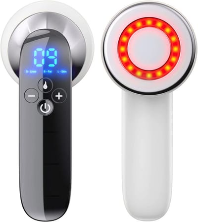 Massager – Lichaamscontouren – 17,5 × 7,5 × 5,5 cm – Lichaamsmassager – Vermindert cellulite op buik & armen – Verstevigende beenmassage – Draagbaar – Wit