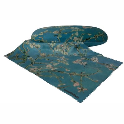 Luxe brilkoker Vincent Van Gogh Almond Blossom met poetsdoek