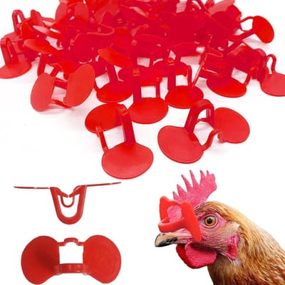 Allecto Plus - Kippenbril anti-piking fazant - Veiligheidsbril voor gevogelte - Blinderbril - Pluimvee bril ter preventie (50 55 x 26 mm)