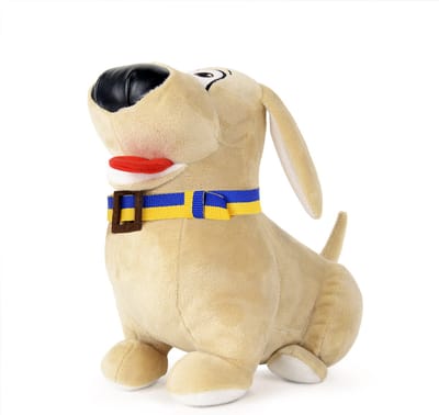 WP Merchandise - Pluche Knuffel - Hond Labrador Buddy in Oekraïense halsband 23 cm