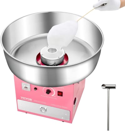 LabelOne Suikerspinmachine - Suikerspin Machine - elektrisch - 1000W - rvs kom - compact tafelmodel - eenvoudige bediening - roze
