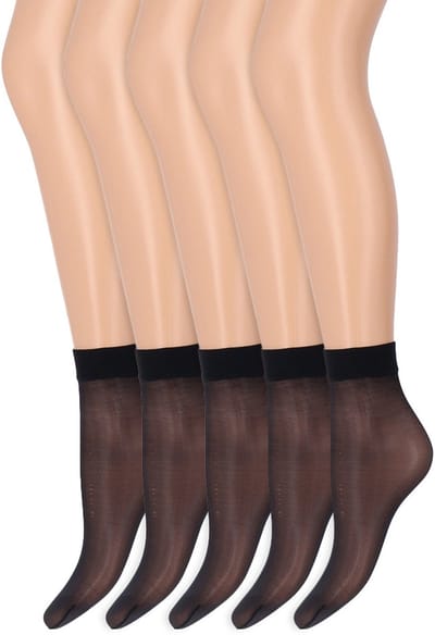 Zijdeglans pantysokjes | 15 Denier | Merk: Marianne | Maat: One Size | Kleur: Blauw | 5 Paar