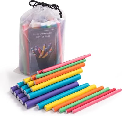 47 stuks 7 inch papilotten voor grote krullen zonder hitte - flexibele krulspelden voor kort en lang haar