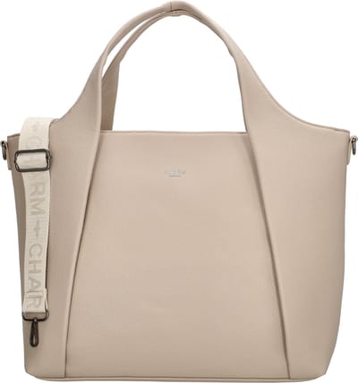 Charm London Mulberry Street Laptoptas 15,6 inch - Trendy Schoudertas - School Werk Business Tas - Beige